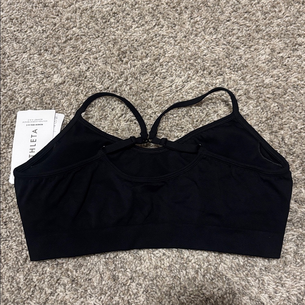 NWT Athleta Renew Sports Bra A-C Black Large - Picture 4 of 10